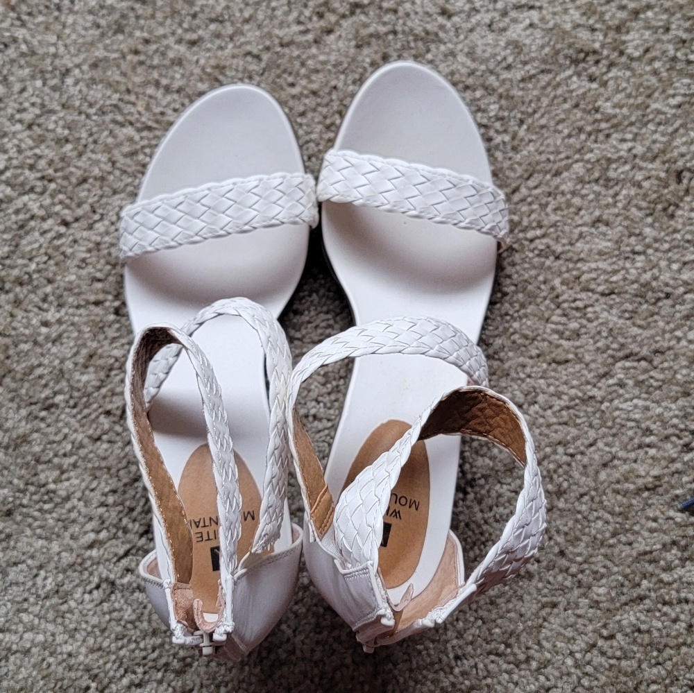 White Mountain Women's White Sandals